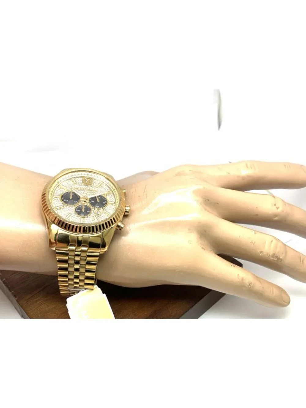 Michael Kors Men's Watch MK8494 Quartz Chronograph Gemmed Gold Stainless Steel